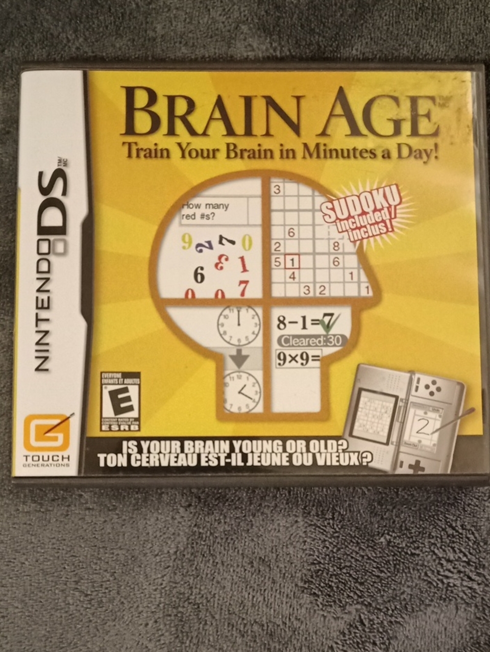 Nintendo Brain Age (Yellow) - Puzzle Training for Nintendo DS